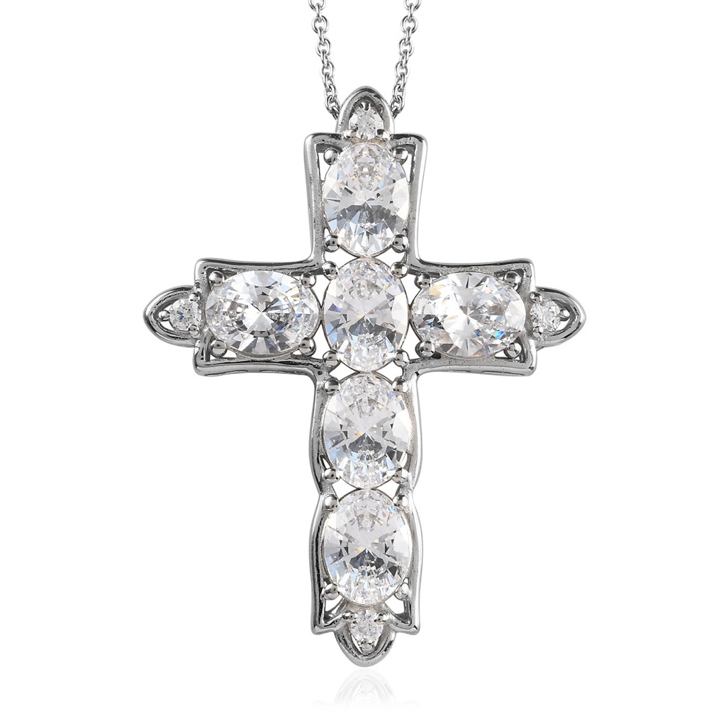 Swarovski Zirconia Cross Necklace. 20”